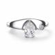Серебряное кольцо АЛЬКОР с бриллиантом и горным хрусталём