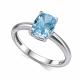 Серебряное кольцо АЛЬКОР с бриллианитом
