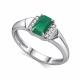 Серебряное кольцо АЛЬКОР с фианитом и агатом