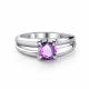 Серебряное кольцо АЛЬКОР с аметистом