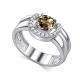 Серебряное кольцо АЛЬКОР с фианитом и султанитом
