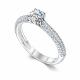 Серебряное кольцо АЛЬКОР с фианитом и муассанитом