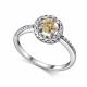 Серебряное кольцо АЛЬКОР с фианитом и муассанитом