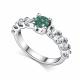 Серебряное кольцо АЛЬКОР с фианитом и муассанитом