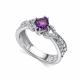 Серебряное кольцо АЛЬКОР с фианитом и аметистом