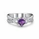 Серебряное кольцо АЛЬКОР с фианитом и аметистом