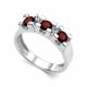 Серебряное кольцо АЛЬКОР с гранатом