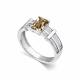 Серебряное кольцо АЛЬКОР с фианитом и султанитом
