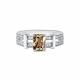 Серебряное кольцо АЛЬКОР с фианитом и султанитом