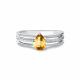 Серебряное кольцо АЛЬКОР с фианитом и цитрином