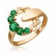 Золотое кольцо Platina с изумрудом