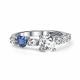 Серебряное кольцо АЛЬКОР с фианитом и горным хрусталём