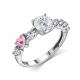 Серебряное кольцо АЛЬКОР с фианитом и горным хрусталём