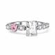 Серебряное кольцо АЛЬКОР с фианитом и горным хрусталём