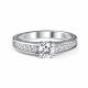 Серебряное кольцо АЛЬКОР с фианитом и муассанитом