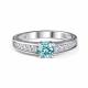 Серебряное кольцо АЛЬКОР с фианитом и муассанитом