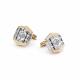 Золотые запонки Мастер Бриллиант с бриллиантом