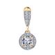Золотая подвеска ТД Эстет с Swarovski