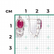 Серьги из белого золота Platina с бриллиантом и рубином