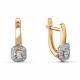 Золотые серьги ERA Jewellery с бриллиантом