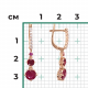 Золотые серьги Platina с бриллиантом и рубином