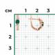 Золотые серьги Platina с бриллиантом и изумрудом