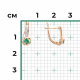 Золотые серьги Platina с бриллиантом и изумрудом