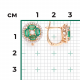 Золотые серьги Platina с бриллиантом и изумрудом