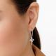 Серебряные серьги АЛЬКОР с золотой накладкой и бриллиантом