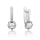 Серьги из белого золота Platina с фианитом