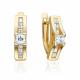 Серьги из лимонного золота Platina с фианитом