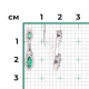 Серьги из белого золота Platina с бриллиантом и изумрудом