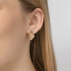 Золотые серьги Platina с фианитом