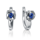 Серьги из белого золота Platina с сапфиром