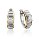 Серьги из комбинированного золота Platina с бриллиантом