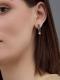 Серебряные серьги Алькор с золотой накладкой и бриллиантом