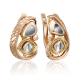 Серьги из комбинированного золота Platina