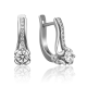 Серьги из белого золота Platina с фианитом