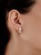 Серебряные серьги АЛЬКОР с золотой накладкой и бриллиантом