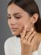 Серебряные серьги АЛЬКОР с фианитом и гранатом