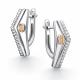 Серебряные серьги АЛЬКОР с бриллиантом