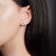 Серебряные серьги Platina с аметистом и эмалью