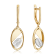 Серьги из комбинированного золота Platina