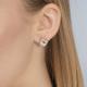 Серьги из комбинированного золота Platina с фианитом
