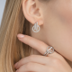 Серьги из белого золота Platina с фианитом