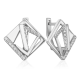 Серебряные серьги Platina с фианитом