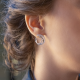 Серебряные серьги Platina с фианитом