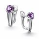 Серебряные серьги АЛЬКОР с аметистом