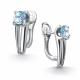 Серебряные серьги АЛЬКОР с топазом