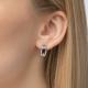 Серьги из белого золота Platina с бриллиантом и сапфиром